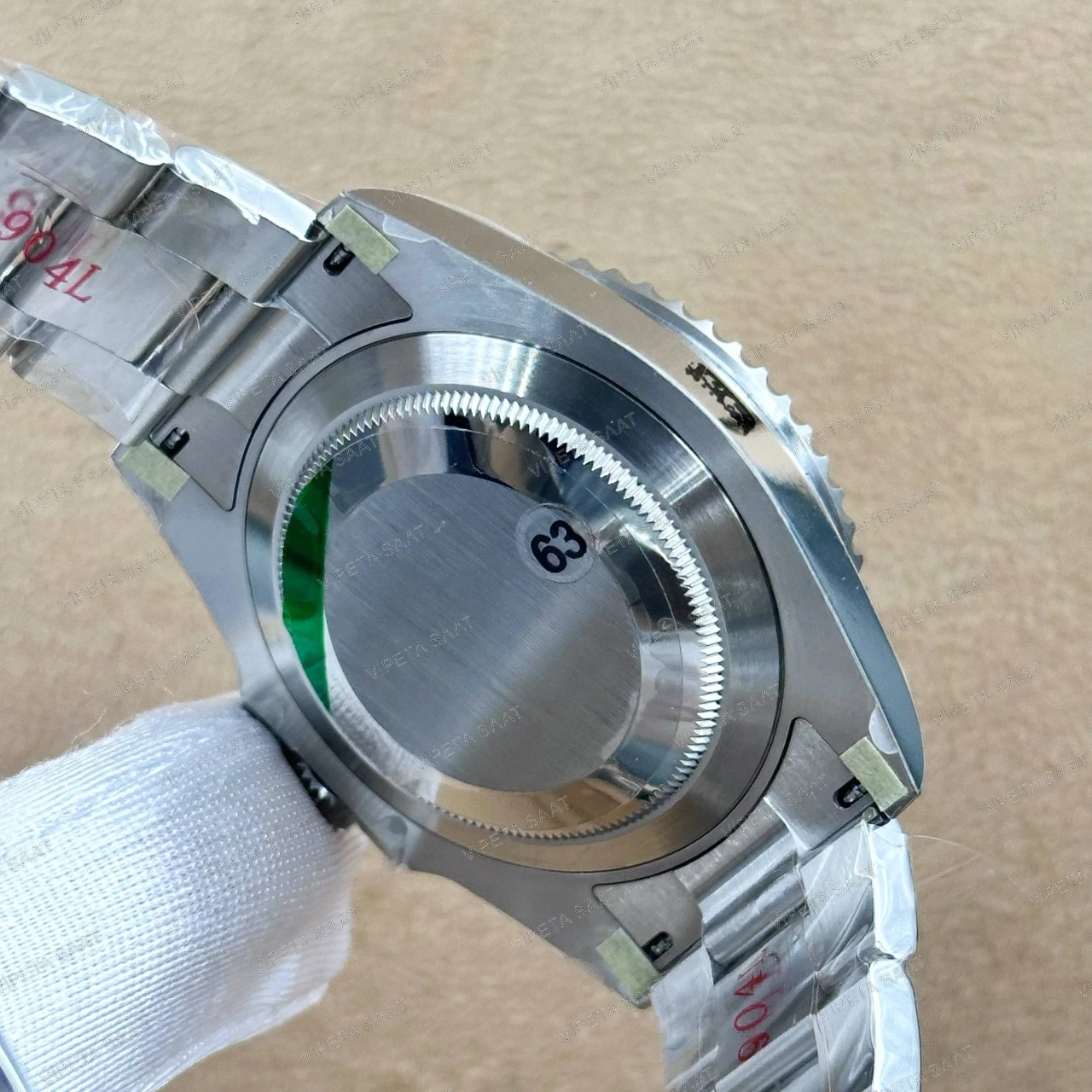 Rolex Submariner No Date 41 MM 124060 Siyah Seramik Bezel Siyah Kadran Oyster Çelik Bilezik Super Clone ETA Saat Detay Görsel 4