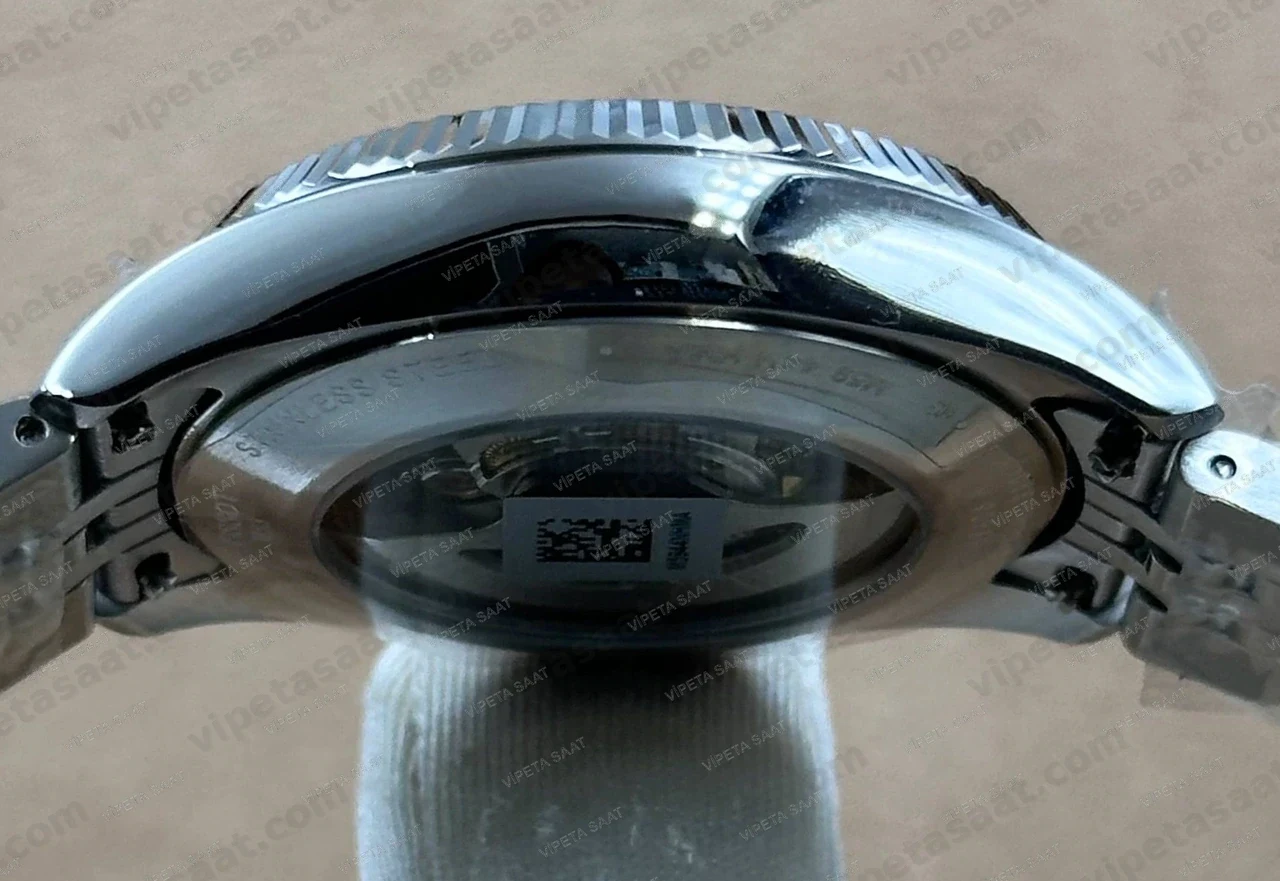 Tissot Ballade Powermatic 80 T156.408.11.043.00 Lacivert Mavi Dokulu Kadran Fluted Bezel Çelik Bilezik Super Clone ETA Saat Detay Görsel 3