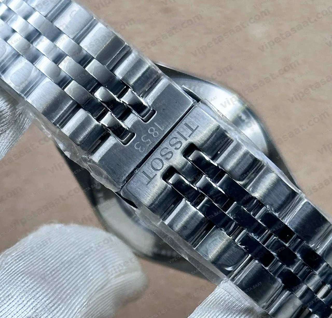 Tissot Ballade Powermatic 80 T156.408.11.043.00 Lacivert Mavi Dokulu Kadran Fluted Bezel Çelik Bilezik Super Clone ETA Saat - Görsel 7