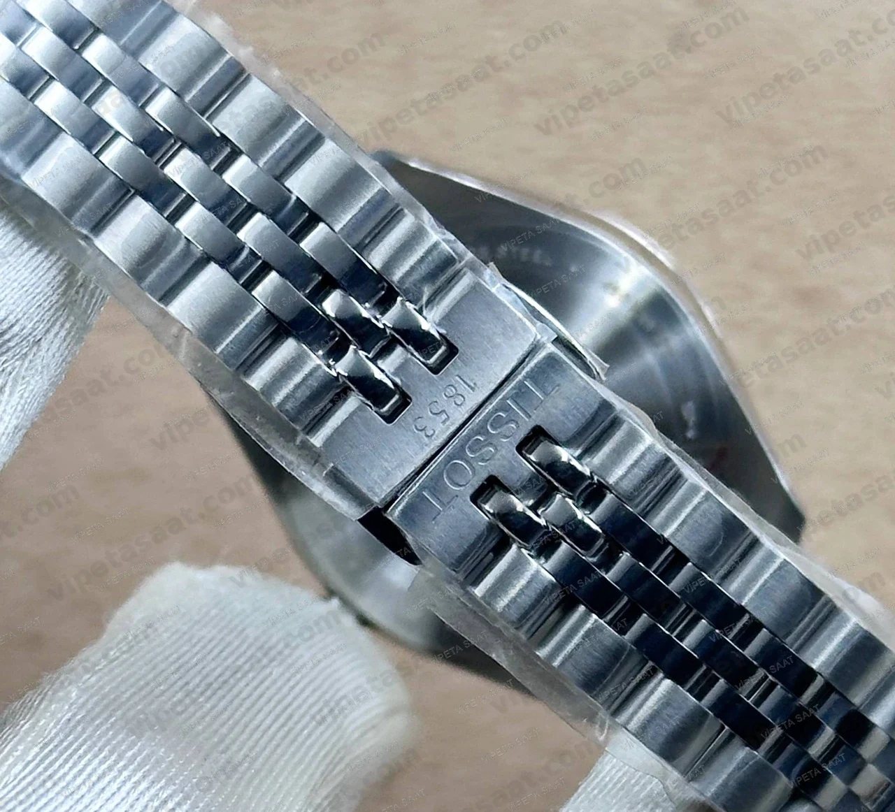 Tissot Ballade T156.210.11.091.00 Turkuaz Tiffany Yeşil Kadran Fluted Bezel Jubilee Çelik Bilezik Super Clone ETA Saat - Görsel 7