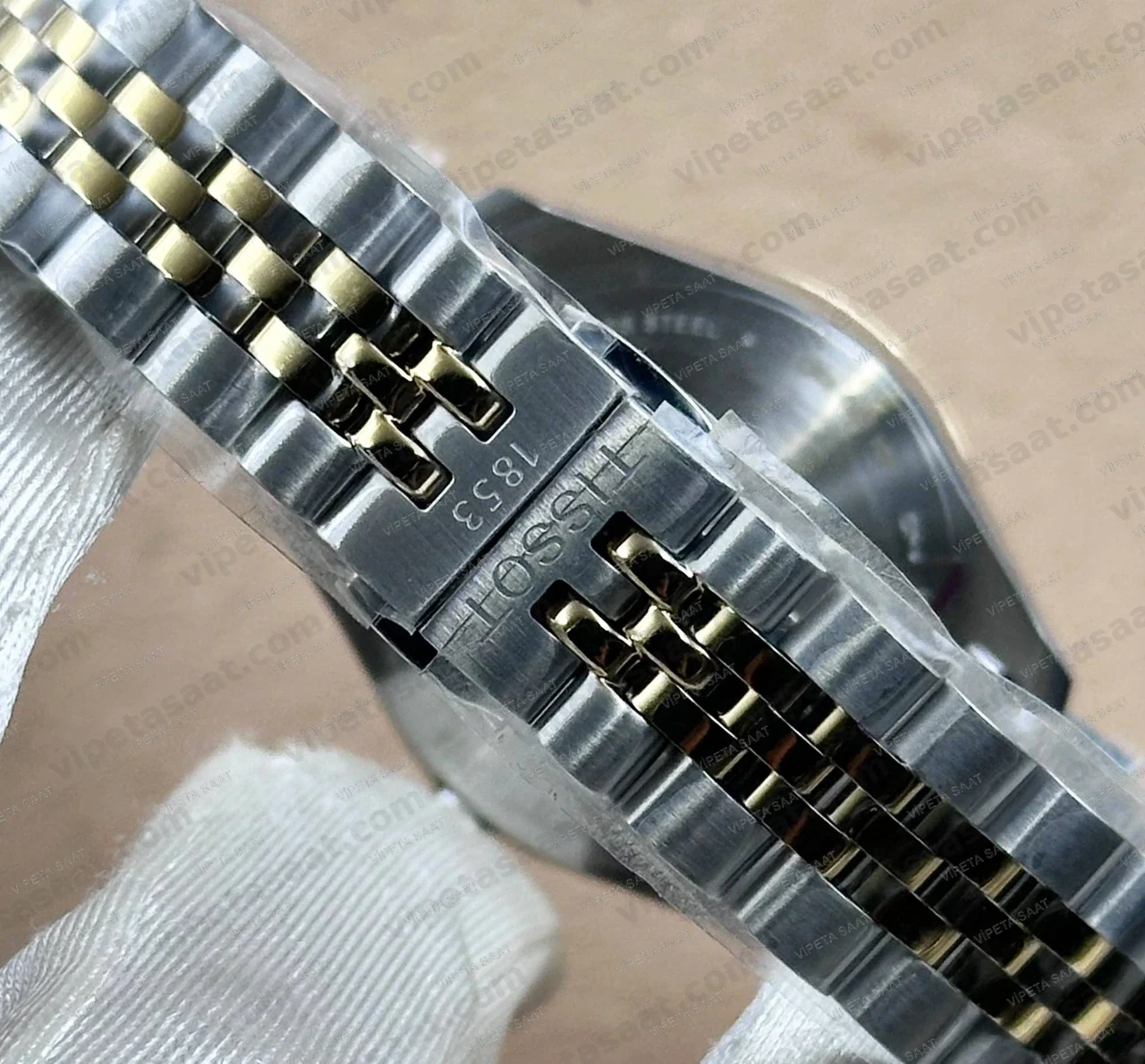 Tissot Ballade T156.210.22.031.00 Gümüş Beyaz Kadran Two Tone Sarı Altın Jubilee Çelik Bilezik Super Clone ETA Saat - Görsel 6