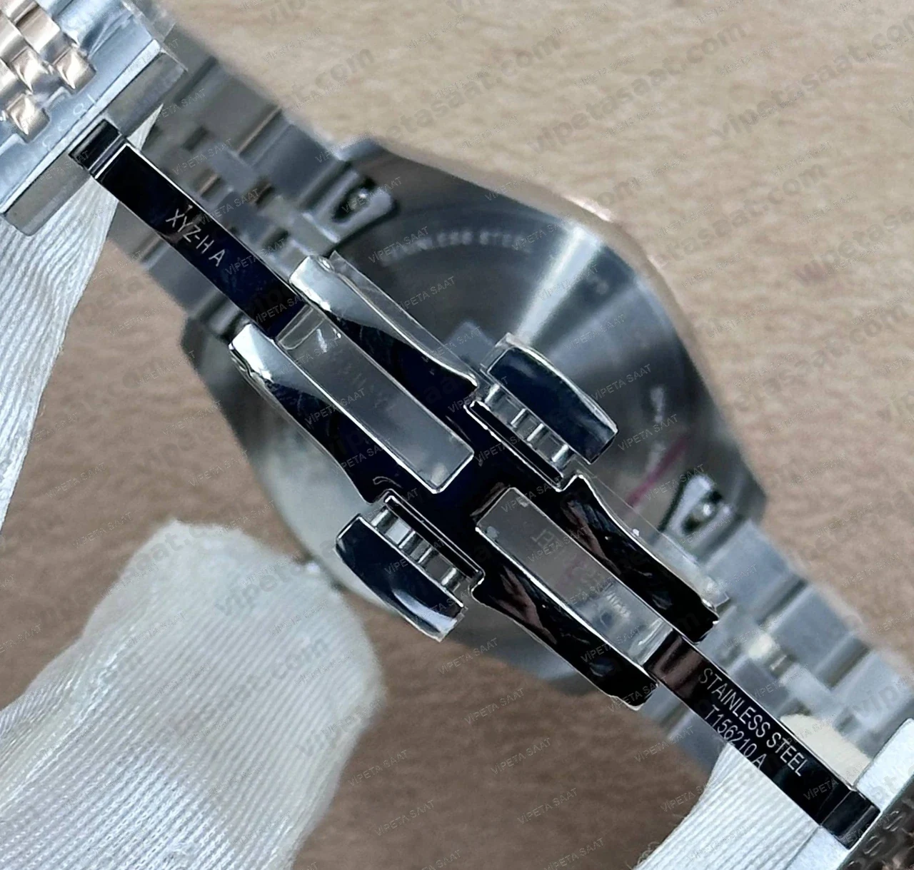 Tissot Ballade T156.210.22.041.00 Lacivert Mavi Kadran Two Tone Rose Gold Jubilee Çelik Bilezik Super Clone ETA Saat - Görsel 6
