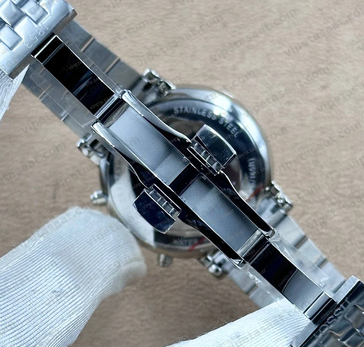 Tissot Carson Premium Chronograph T122.417.11.011.00 Beyaz Kadran Çelik Bilezik Super Clone ETA Saat - Görsel 6