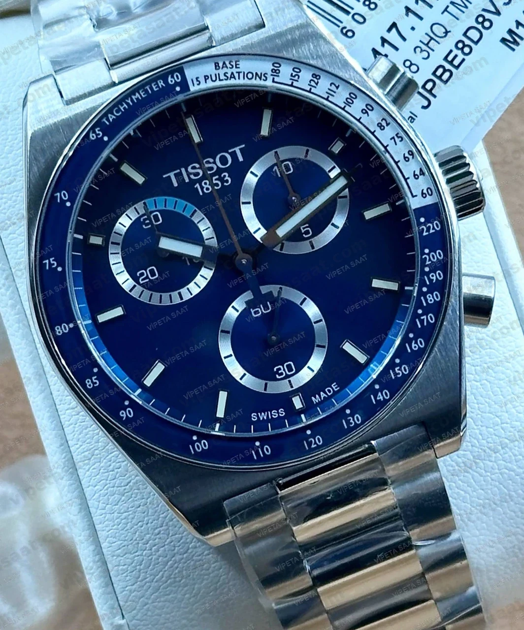 Tissot Chrono XL Classic T116.617.11.041.00 Lacivert Mavi Kadran Kronograf Çelik Bilezik Super Clone ETA Saat Detay Görsel 1