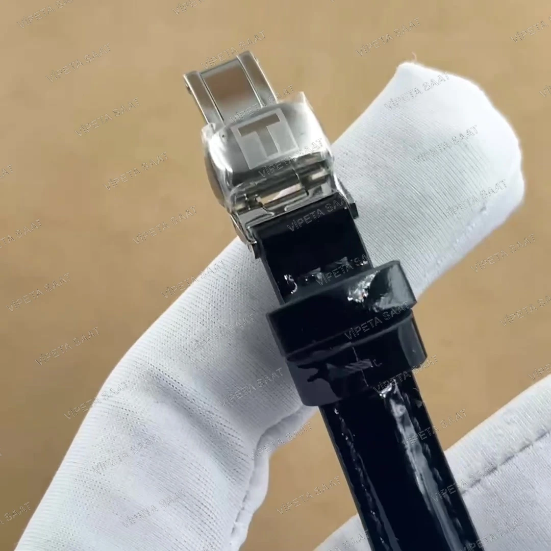 Tissot Desir T152.010.16.058.00 28 MM Siyah Kadran Siyah Deri Kordon Bayan Super Clone ETA Saat - Görsel 6