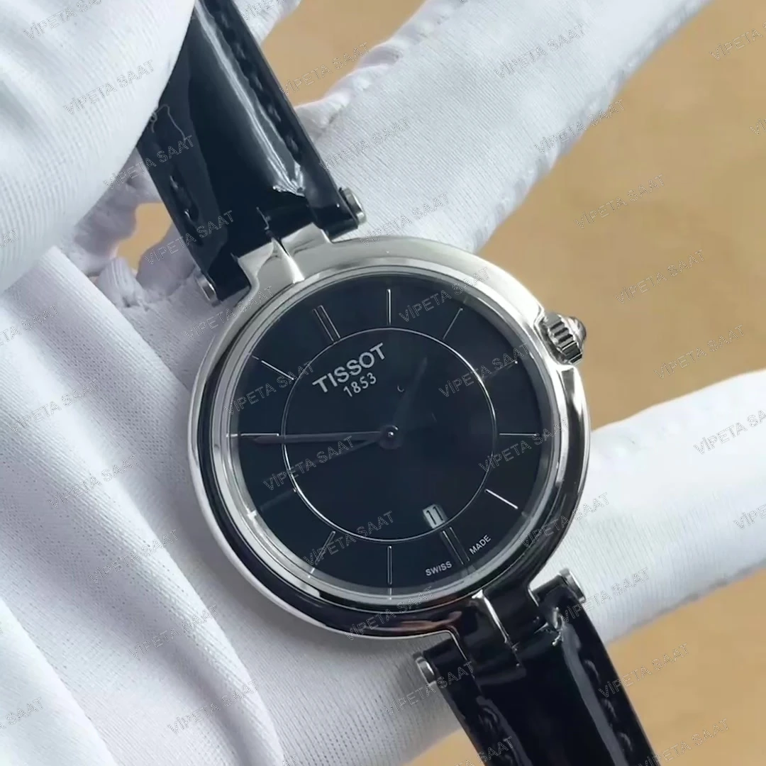 Tissot Desir T152.010.16.058.00 28 MM Siyah Kadran Siyah Deri Kordon Bayan Super Clone ETA Saat - Görsel 7