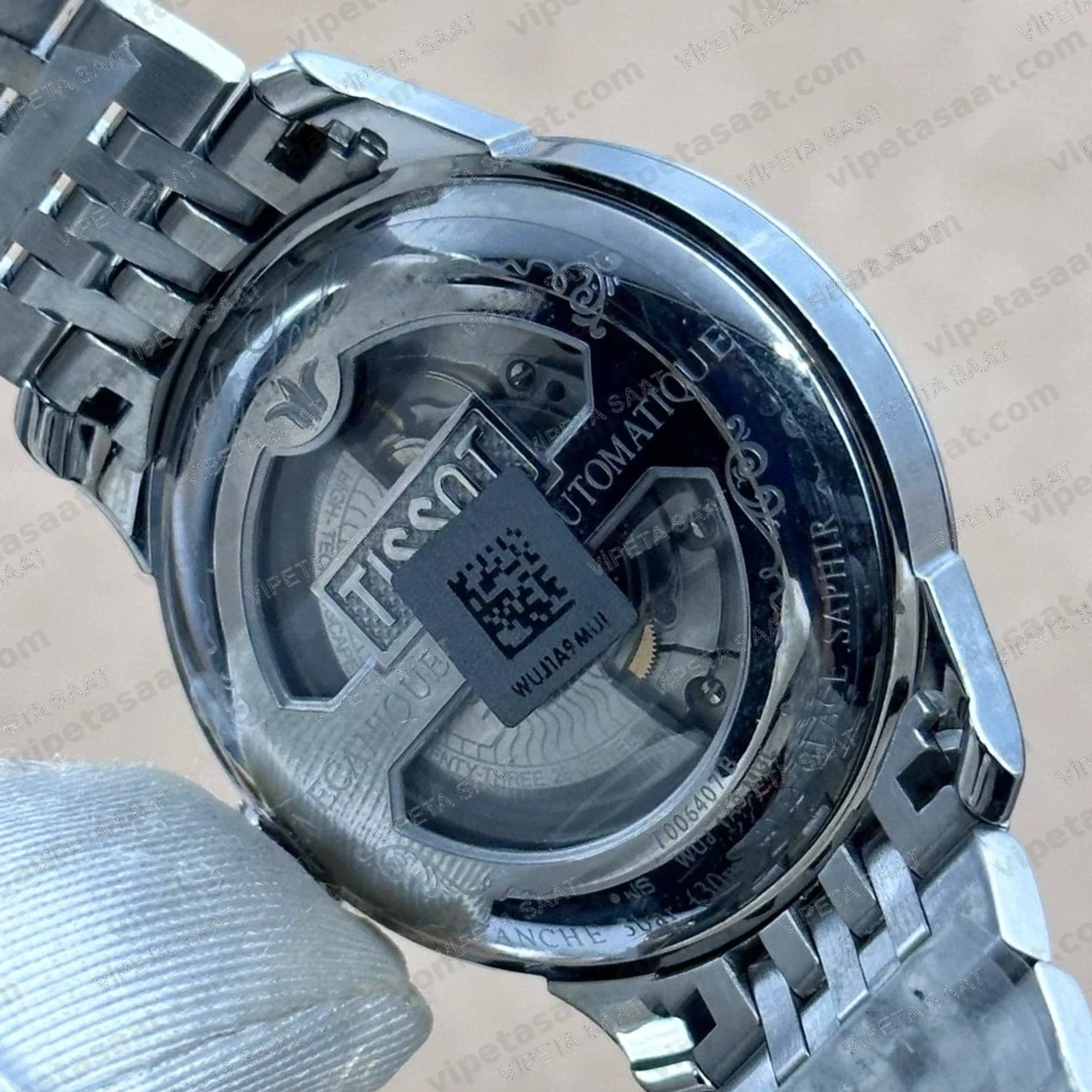 Tissot Le Locle Powermatic 80 T006.407.11.053.00 Siyah Roma Rakamlı Kadran Otomatik Çelik Bilezik Super Clone ETA Saat Detay Görsel 4