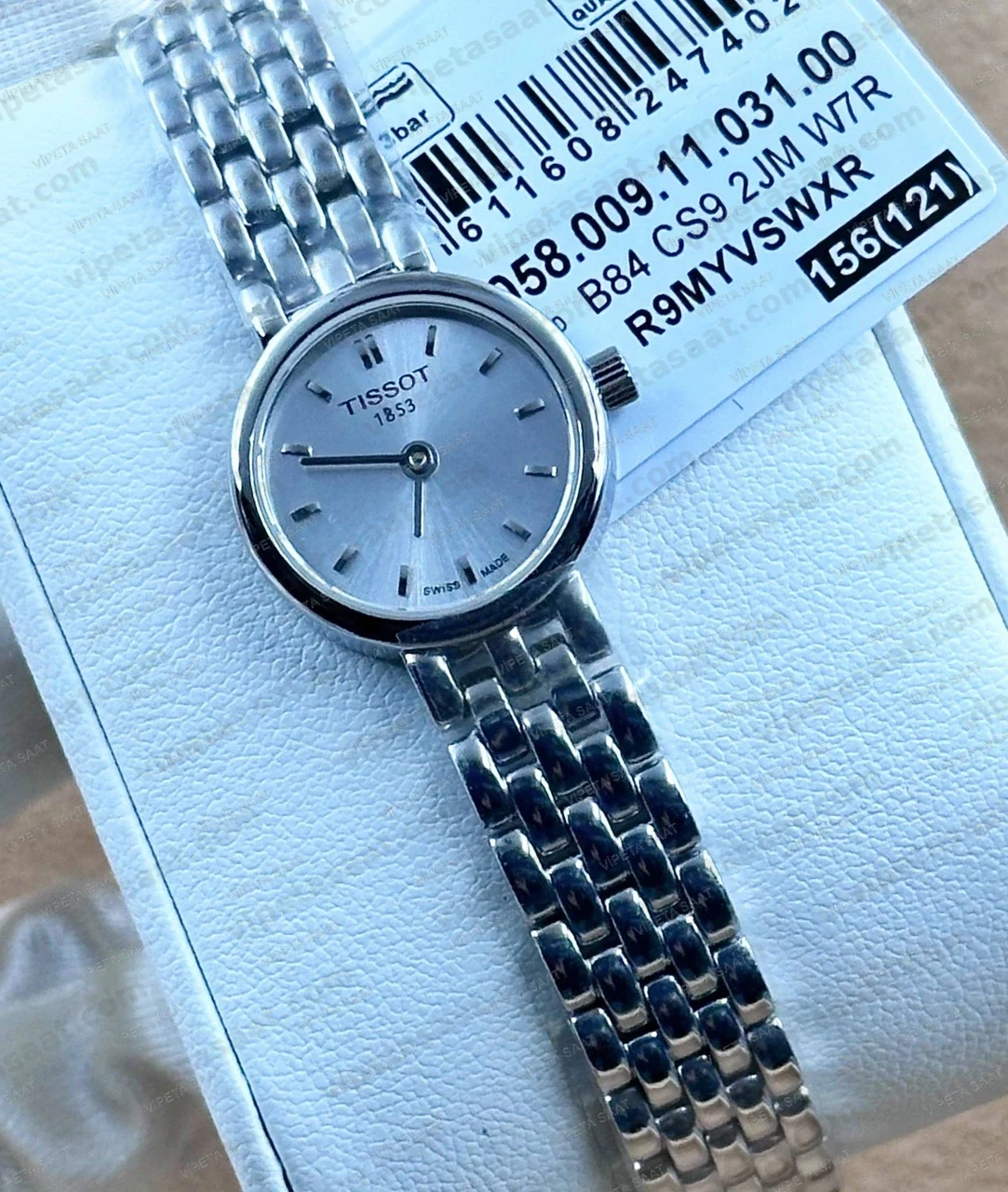 Tissot Lovely Round T058.009.11.031.00 Gümüş Beyaz Kadran Çelik Hasır Bilezik Bayan Super Clone ETA Saat - Görsel 2