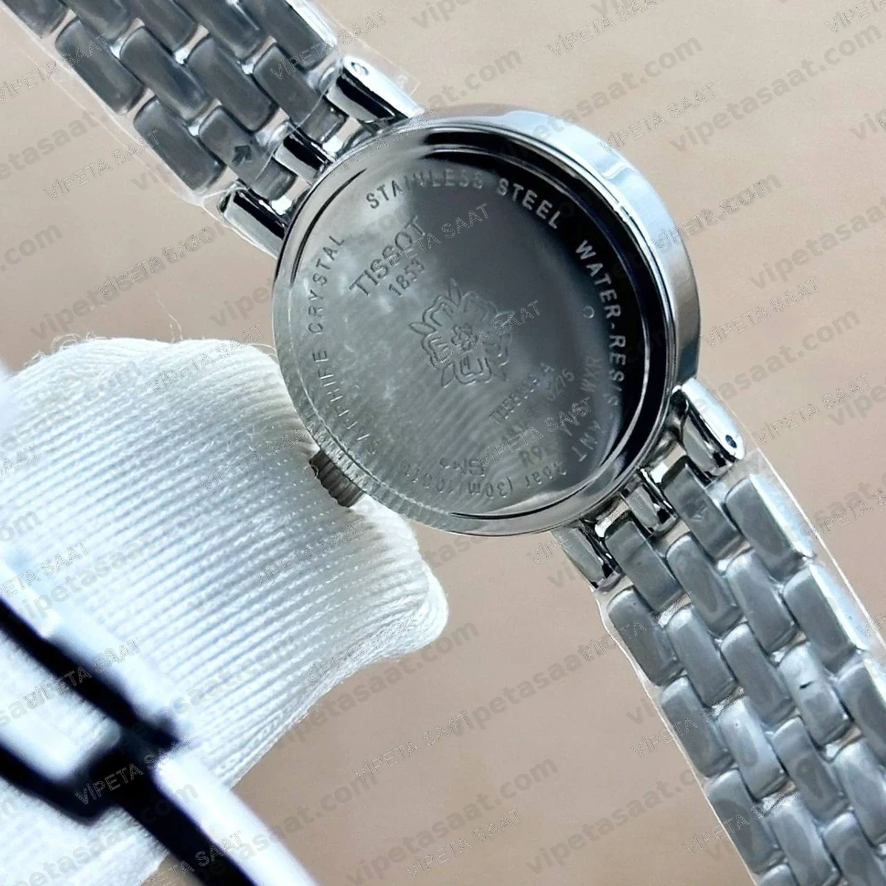 Tissot Lovely Round T058.009.11.051.00 Siyah Kadran Çelik Hasır Bilezik Bayan Super Clone ETA Saat - Görsel 5