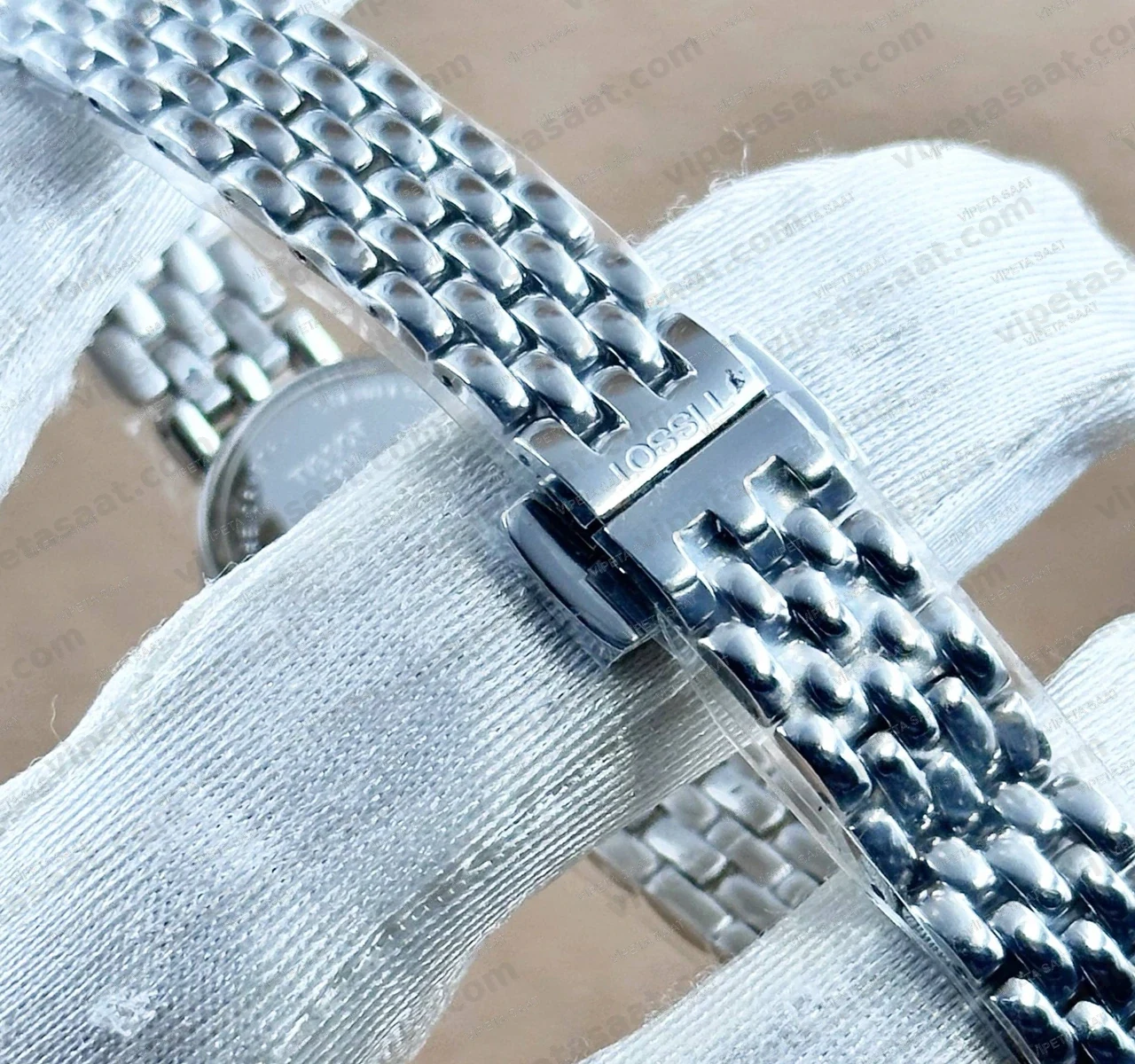 Tissot Lovely Round T058.009.11.051.00 Siyah Kadran Çelik Hasır Bilezik Bayan Super Clone ETA Saat - Görsel 7