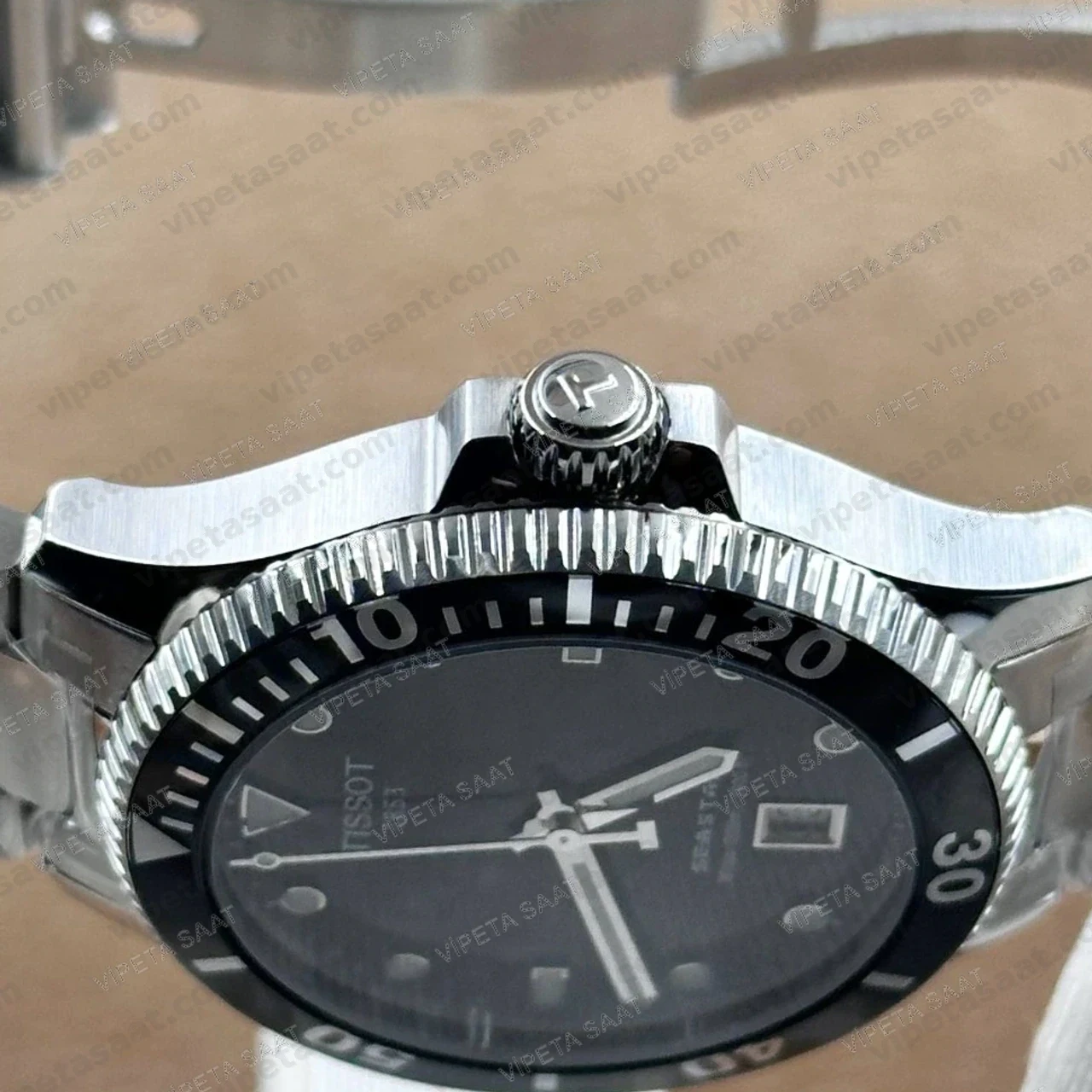 Tissot Seastar 1000 T120.410.11.051.00 Siyah Kadran 40 mm Çelik Bilezik Super Clone ETA Saat - Görsel 3