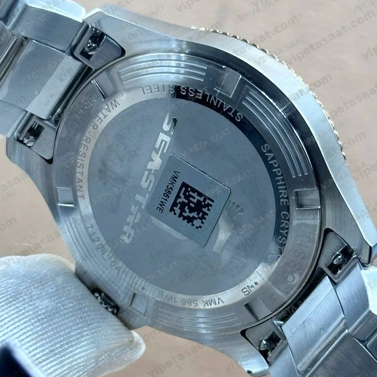 Tissot Seastar 1000 T120.410.22.051.00 Siyah Kadran Two Tone Sarı Altın Çelik Bilezik Super Clone ETA Saat Detay Görsel 4