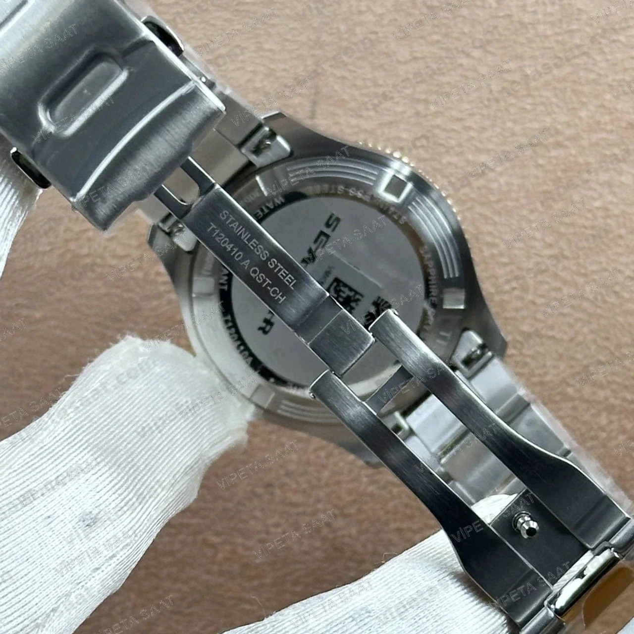 Tissot Seastar 1000 T120.410.22.051.00 Siyah Kadran Two Tone Sarı Altın Çelik Bilezik Super Clone ETA Saat - Görsel 6