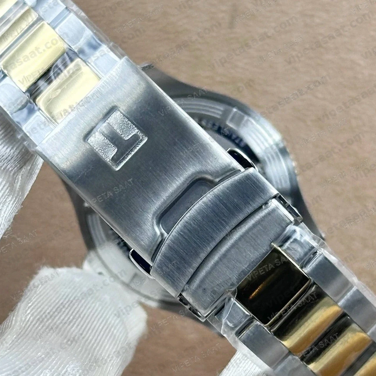 Tissot Seastar 1000 T120.410.22.051.00 Siyah Kadran Two Tone Sarı Altın Çelik Bilezik Super Clone ETA Saat - Görsel 7