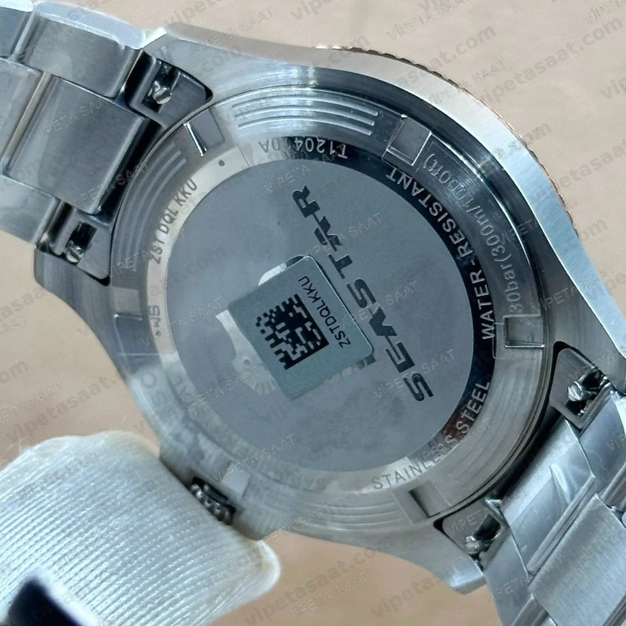 Tissot Seastar 1000 T120.410.22.051.01 Siyah Kadran Two Tone Rose Gold Çelik Bilezik Super Clone ETA Saat Detay Görsel 4