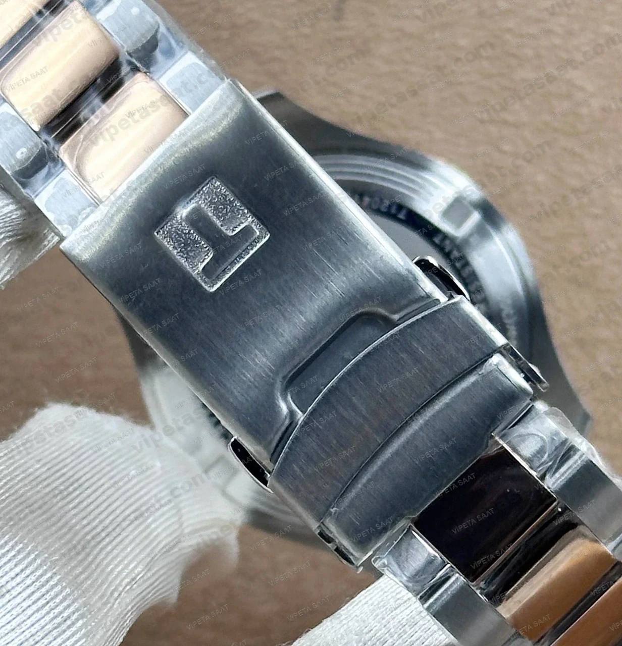 Tissot Seastar 1000 T120.410.22.051.01 Siyah Kadran Two Tone Rose Gold Çelik Bilezik Super Clone ETA Saat - Görsel 7