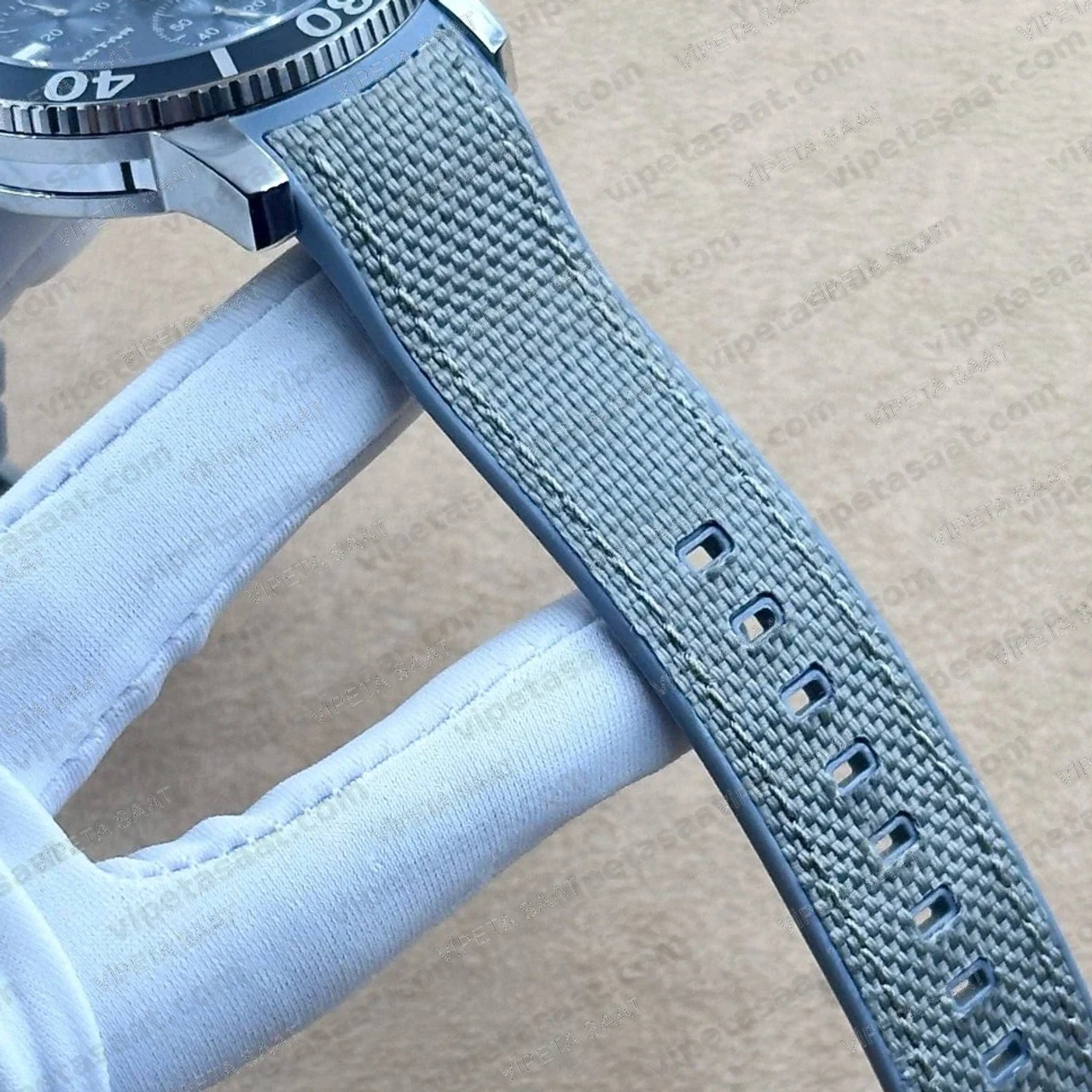 Tissot Seastar 1000 T120.417.17.081.01 Gri Siyah Kadran Kronograf Gri Tekstil Kauçuk Kordon Super Clone ETA Saat - Görsel 6