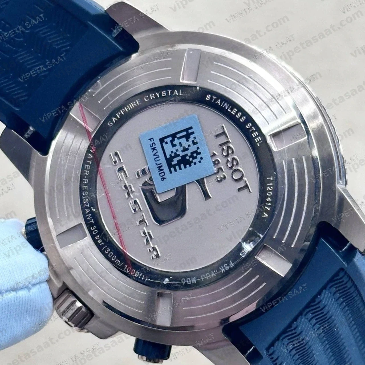 Tissot Seastar 1000 T120.417.37.051.00 Rose Gold PVD Siyah Kadran Kronograf Siyah Kauçuk Super Clone ETA Saat Detay Görsel 4