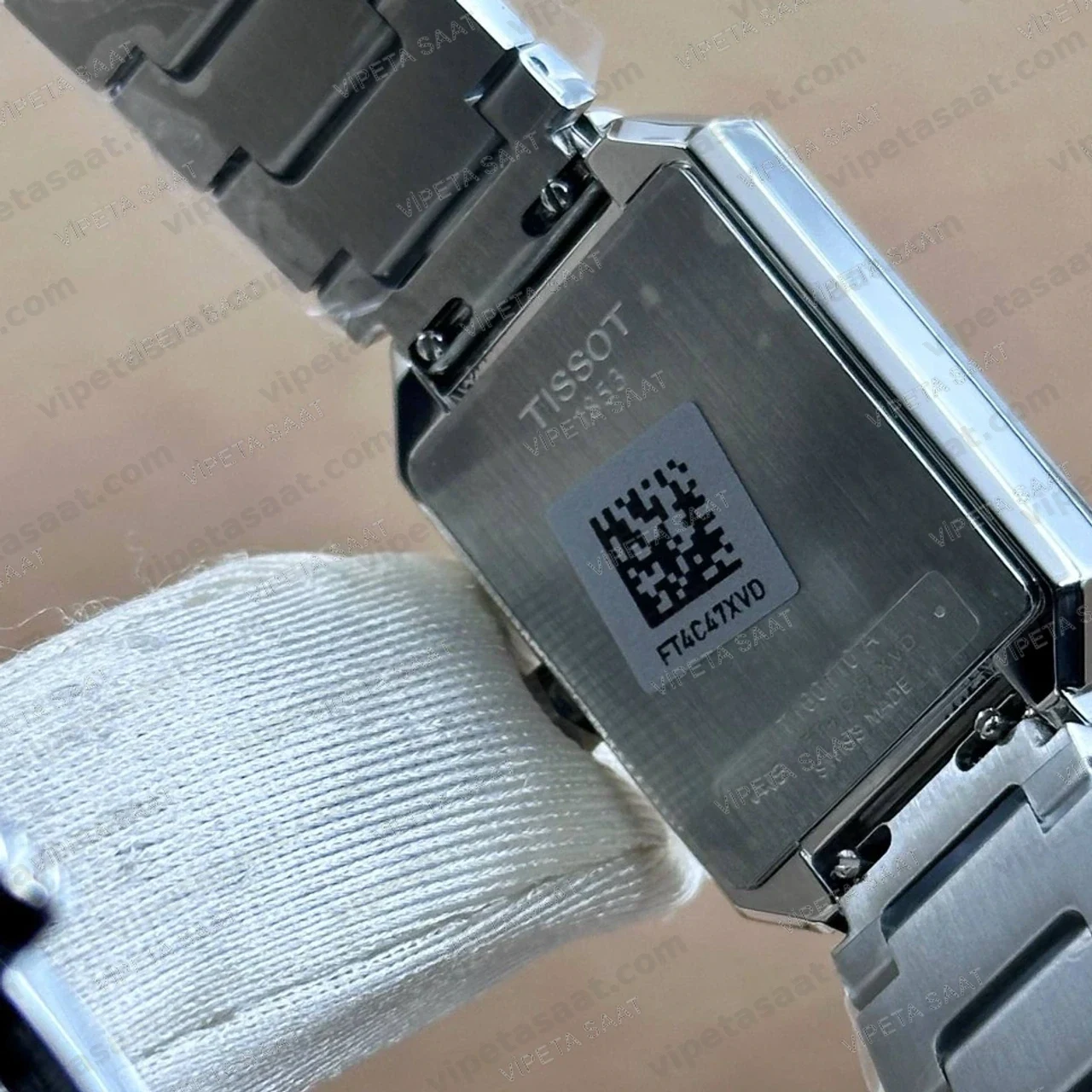 Tissot SRV Dikdörtgen T160.110.11.033.00 Gümüş Kadran Çelik Bilezik Bayan Super Clone ETA Saat Detay Görsel 4