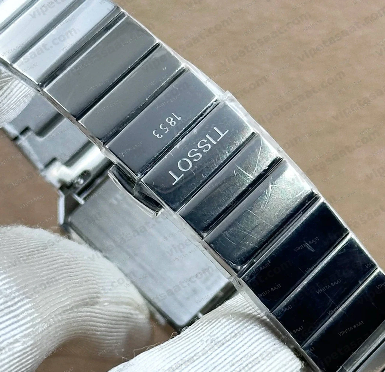 Tissot SRV Dikdörtgen T160.110.11.043.00 Lacivert Mavi Kadran Çelik Bilezik Bayan Super Clone ETA Saat - Görsel 7