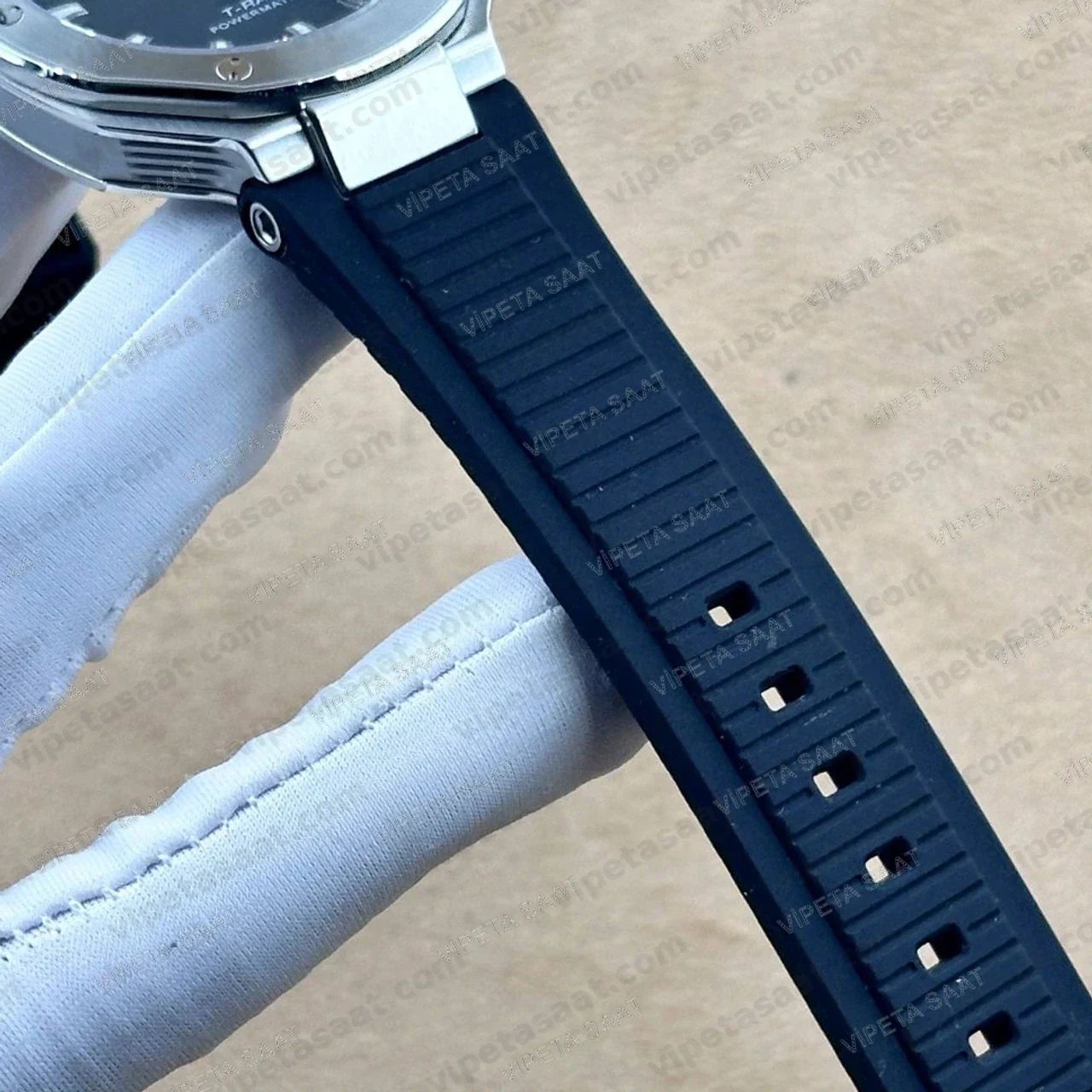 Tissot T-Race Powermatic 80 T141.807.17.051.00 Siyah Kadran Çelik Bezel Siyah Kauçuk Otomatik Super Clone ETA Saat - Görsel 6