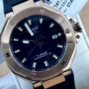 Tissot T-Race Powermatic 80 T141.807.37.051.00 Rose Gold Kasa Siyah Kadran Siyah Kauçuk