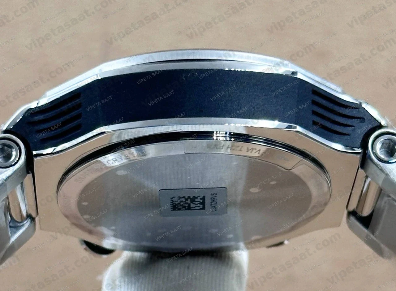 Tissot T-Race T115.417.11.031.00 Gümüş Beyaz Kadran Kronograf Çelik Bilezik Super Clone ETA — Kasa Profili ve Kurma Kolu