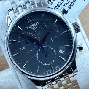 Tissot Tradition Chronograph T063.617.11.067.00 Antrasit Siyah Kadran Çelik Bilezik Super